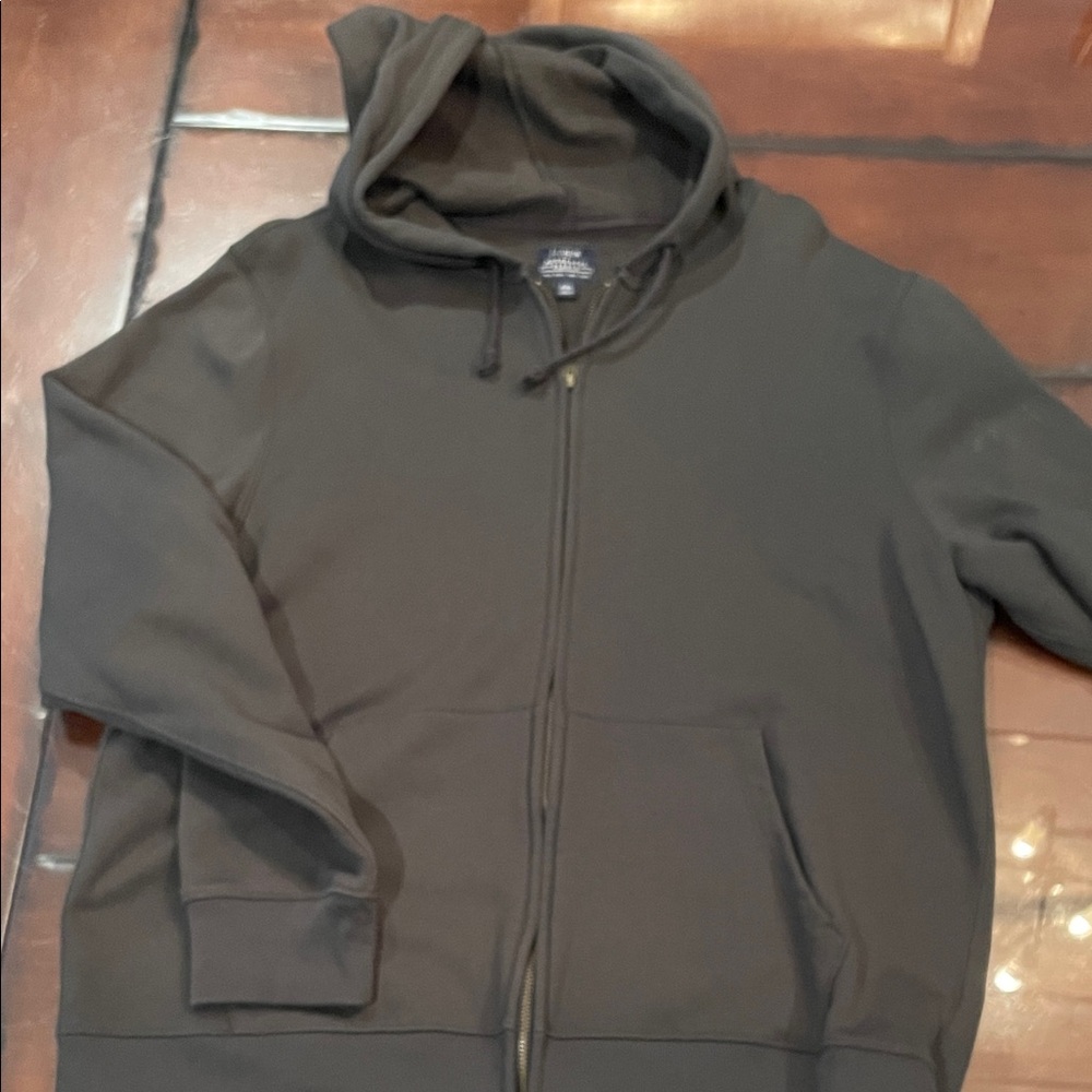 J. Crew factory Men's Black Gray Zip-Up Hoodie NWOT